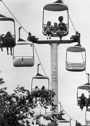 The Alpine Skyway gave riders an aerial view in 1971 at Springlake Amusement Park. 