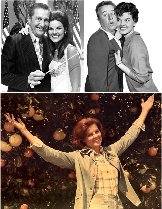 Anita Bryant as a television start, co-host and pitch woman for Florida orange juice