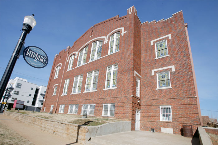 The Calvary Baptist Church building in Deep Deuce at NE 2 and Walnut  Avenue in January. The church is now known as the Covenant Life Family Worship Center.