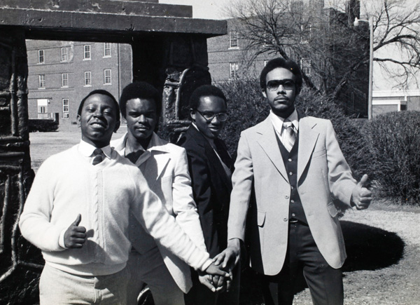 Ballard, left, seen above at Langston University. Ballard would only spend one year at the University yet is impact on the world of academics, especially Black History is as impressive as any traditionally schooled historian.