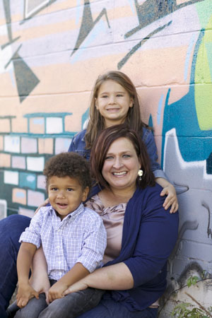 Michelle Kelley, Biggin' and Darlin' -- the children she at first fostered, and ended up adopting.