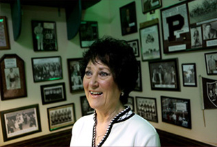 Marilee Macias and her husband Tony, a former Perry and OU wrestler, have owned the Kumback Lunch since 1973. The restaurant’s walls are covered with Perry wrestling photos and it serves as an unofficial hub for the town.