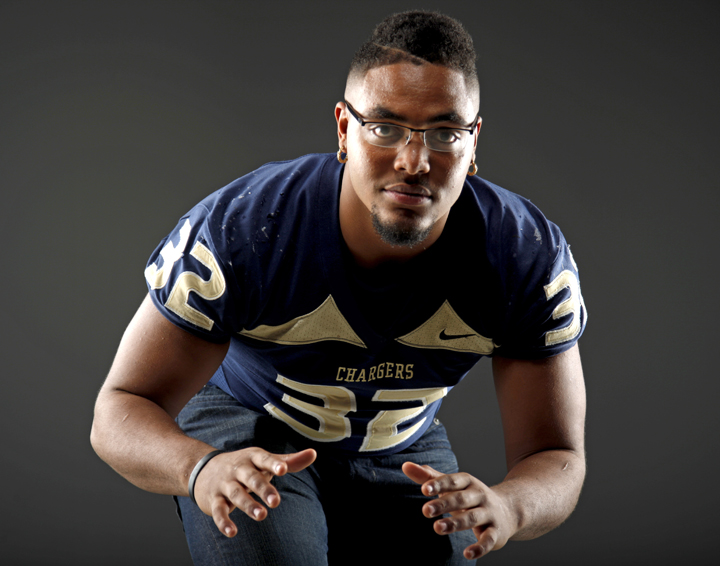 Quintaz Struble has grown into an All-State football player from Heritage Hall. He has qualified to play Division I football and hopes to be a coach someday after his football career is over.