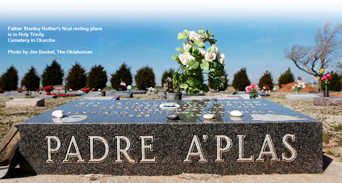 Father Stanley Rother's final resting place in Okarche, OK