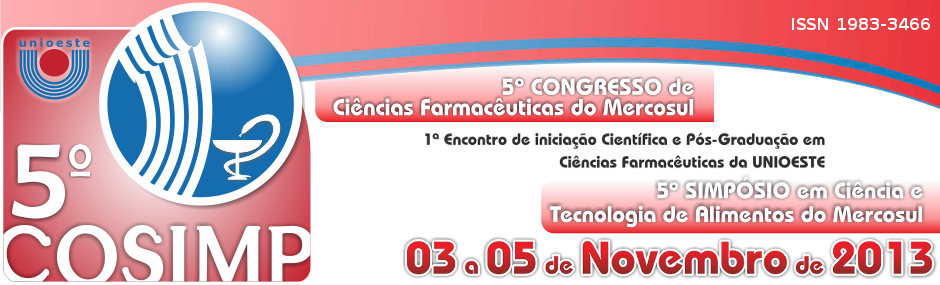 5º Congresso de Ciências Farmacêuticas do Mercosul e 5º Simpósio em Ciência e Tecnologia de Alimentos do Mercosul