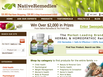photo of the website for Native Remedies