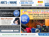photo of the website for Abe's of Maine