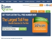 photo of the website for Custom Toll Free