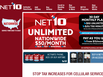 photo of the website for Net 10 Wireless