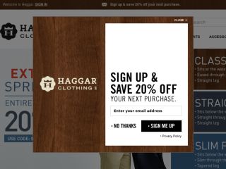 Shop at haggar.com