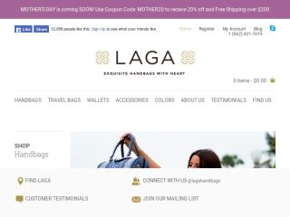 Shop at lagahandbags.com