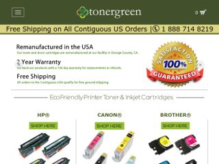 Shop at tonergreen.com