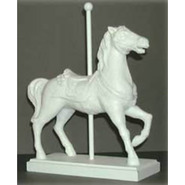Carousel Horse - Table Top & Souvenir Size Prancer on Base | Fiberglass Animal
