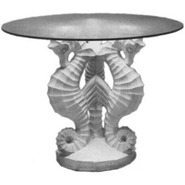 Birdbath with Seahorse Pedestal | Fiberglass Animal