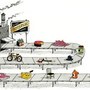 drawing of gourmet foods