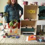 woman selling at a craft fair