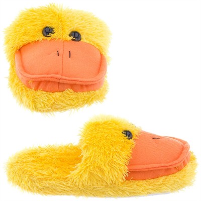 fluffy slippers yellow