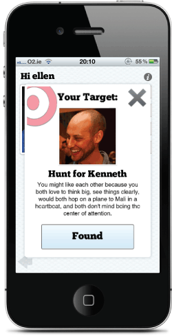 PeopleHunt, icebreaker for events, Hunt for another player and see what you have in common