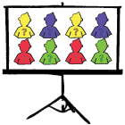 show who is winning on projector in PeopleHunt icebreaking game