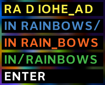 RADIOHEAD IN RAINBOWS