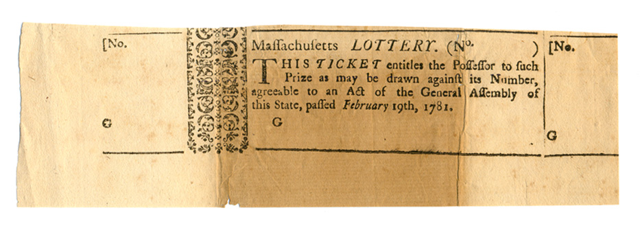 Colonial Lottery Ticket-Rare 1781 Mass. Lottery