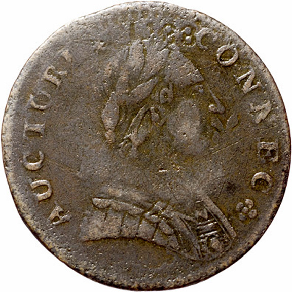 1788 CT Copper, Mailed Bust Right, Miller 4.1-B