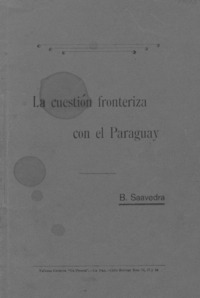 La Cuestión fronteriza con el Paraguay