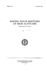 Baking flour mixtures at high altitudes