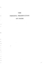 The freezing preservation of foods