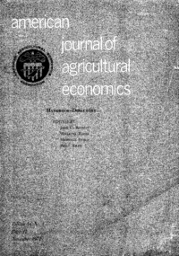 Volume 54, Number 4: American journal of agricultural economics