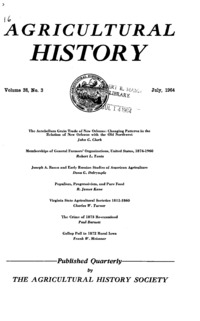 Volume 38, Number 3: Agricultural history