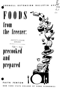 Number 692, Edition Reprint - Foods from the Freezer: Cornell extension bulletin
