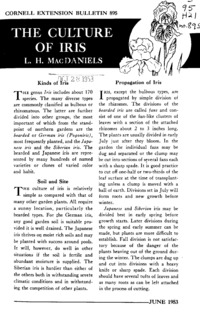 Number 895 - The Culture of Iris: Cornell extension bulletin