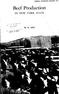 Number 901 - Beef Production in New York State: Cornell extension bulletin