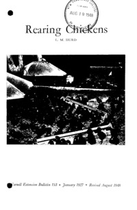 Number 153, Edition Revised - Rearing Chickens: Cornell extension bulletin