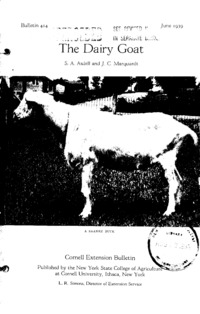 Number 414 - The Dairy Goat: Cornell extension bulletin