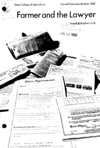 Number 1202 - The Farmer and the Lawyer: Cornell extension bulletin
