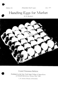 Number 416, Edition Reprint - Handling Eggs for Market: Cornell extension bulletin
