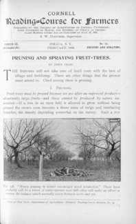 Series 3, Number 14 - Pruning and Spraying Fruit-Trees: Cornell reading-course for farmers