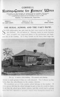 Series 2, Number 6 - The Rural School and the Farm Home: Cornell reading-course for farmers' wives