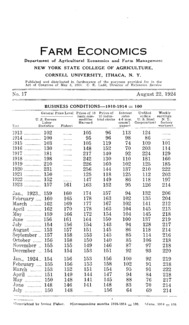 Number 17: Farm economics