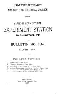 Number 134 - Bulletin 134: Annual report