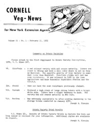 Volume 21, Number 1: Cornell veg-news