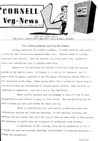 Volume 3, Number 1 - Weed Control Research Benefits All Farmers: Cornell veg-news