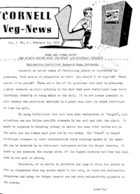 Volume 3, Number 4 - Radioactive Fertilizer Research Pays Dividends: Cornell veg-news