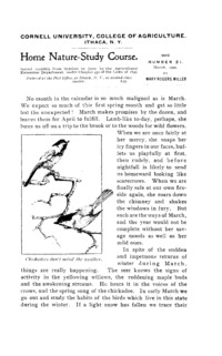 Number 21 - March Study: Home nature-study course