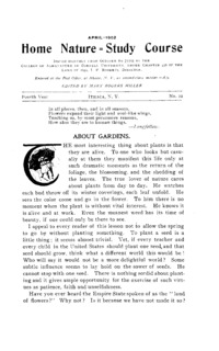 Volume 4, Number 22 - About Gardens: Home nature-study course