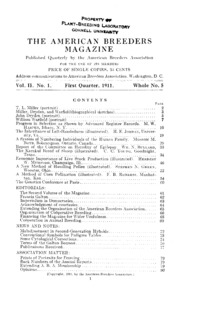 Volume 2, Number 1: American breeders' magazine