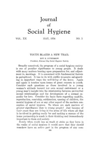 Volume 20, Number 5: Journal of social hygiene