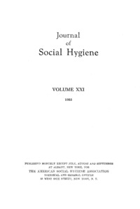 Volume 21, Number 1: Journal of social hygiene